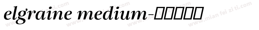 elgraine medium字体转换